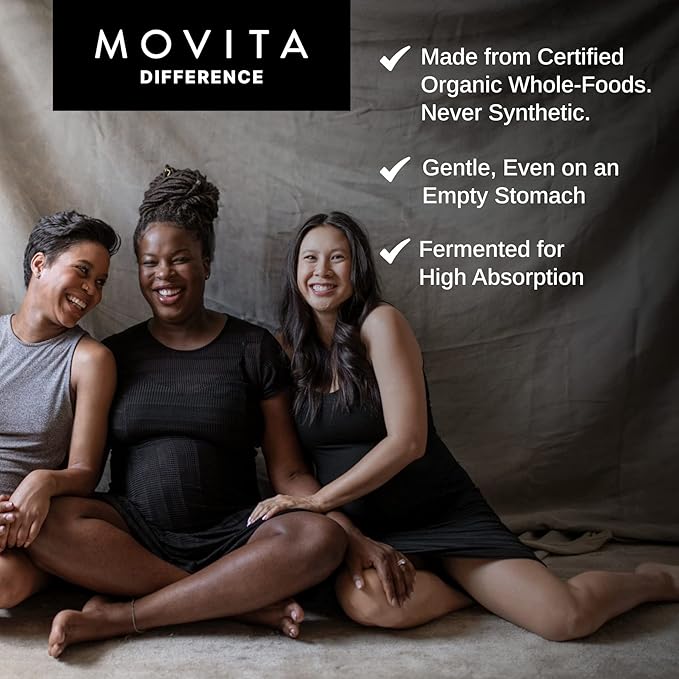 Movita Prenatal Multivitamin – Organic Fermented Whole Foods for Healthy Pregnancy, Fetal Development & Postnatal Support – Vegan, Gluten-Free, Non-GMO, 30-Day Supply (Eco-Friendly Refill Pouch)