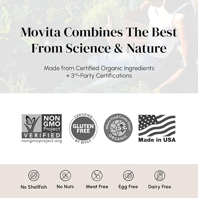 Movita Prenatal Multivitamin – Organic Fermented Whole Foods for Healthy Pregnancy, Fetal Development & Postnatal Support – Vegan, Gluten-Free, Non-GMO, 30-Day Supply (Eco-Friendly Refill Pouch)