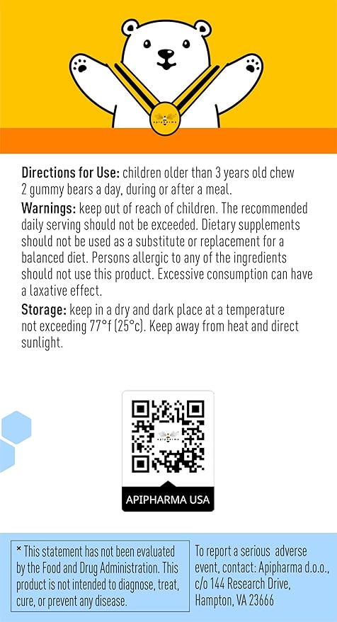 Children's Probiotic Gummies - Immunity & Digestive Support, Daily Kids Probiotic Supplement - Great Tasting with Natural Ingredients, No Sugar or Artificial Sweeteners (60 Gummies)