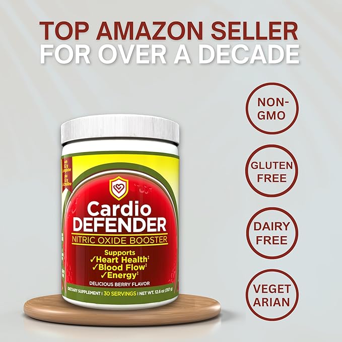 Cardio Heart Health, Nitric Oxide Booster - L-Arginine Supplement with 5,200mg L-Arginine & 1,200mg L-Citrulline - Heart Health & Cardiovascular Support
