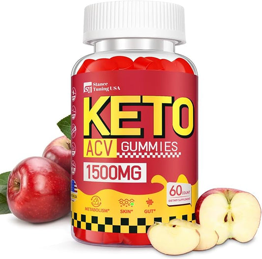 Keto ACV Gummies - 1500MG ACV Keto Gummies for Women Men - Apple Cider Vinegar with Mother, Probiotics, Vitamins B6 B12 for Gut Digestion - Vegan & Non-GMO Keto Gummies, Made in USA