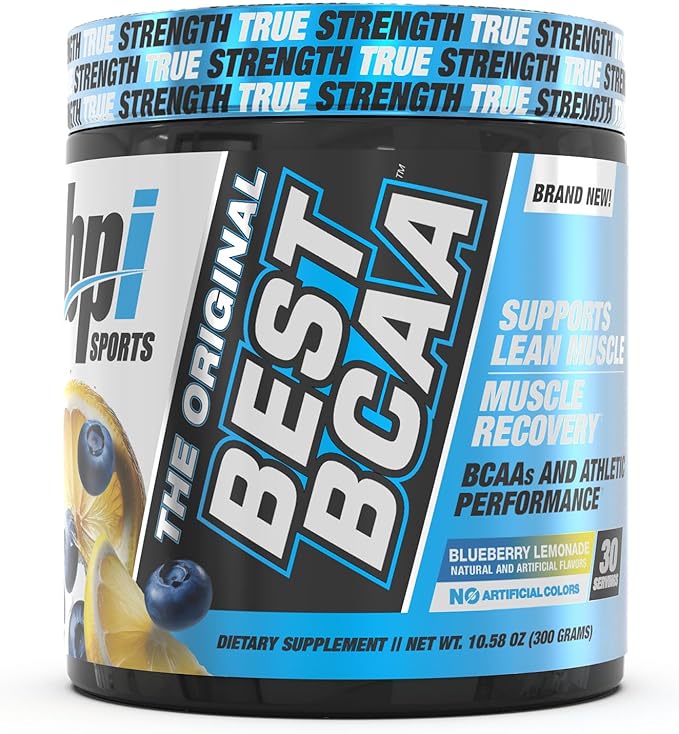 BPI Sports Best BCAA - BCAA Powder - Branched Chain Amino Acids - Muscle Recovery - Muscle Protein Synthesis - Improved Performance – Hydration – Blueberry Lemonade - 35 Servings - 12.34 oz