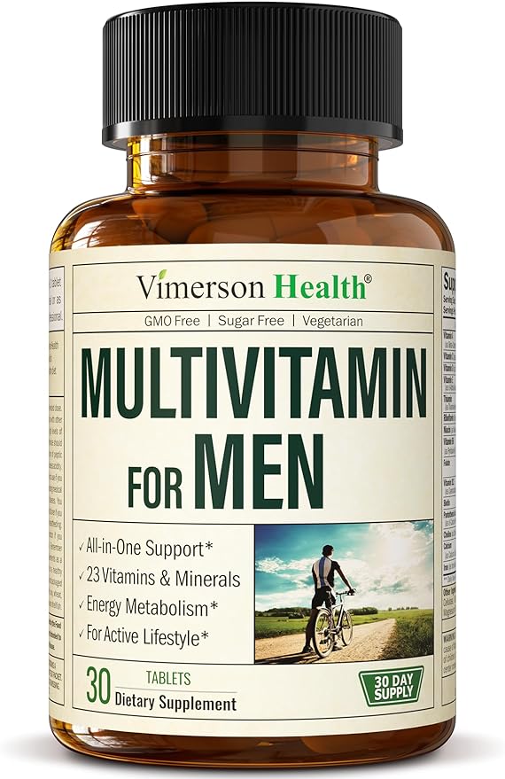 Multivitamin for Men - Daily Mens Multivitamins & Multiminerals with Vitamin A, C, D, E, B12, Zinc & Iron. Essential Vitamins for Men - Mens Vitamins for Energy, Focus, and Mens Health. 30 Tablets