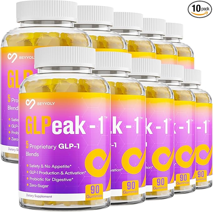 GLP-1 Supplement | GLP Gummy, GLP 1 Gummy with Akkermansia Probiotic, Berberine, Fiber Support GLP-1 Naturally, GLP-1 Probiotic Gummy for Women and Men, Yuzu Flavor, Zero-Sugar - 10 Pack