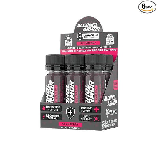 Slay Berry Elixir - Hydration Support, Essential Vitamins and Electrolytes, Vitamin B12, Milk Thistle - 6 Pack