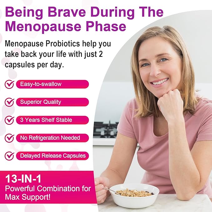Menopause Supplements for Women, 120 Billion CFU Probiotics for Women, All-Natural Probiotic Supplements for Menopause Hot Flashes, Night Sweats, Mood Swings, Gut and Hormone - 300 Capsules