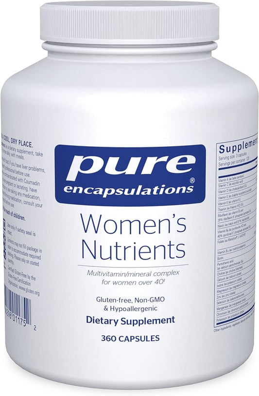 Pure Encapsulations Women's Nutrients - Multivitamin for Women Over 40 to Support Urinary Tract Health, Breast Cell Health & Eye Integrity* - with Vitamin C, Vitamin E & Vitamin A - 360 Capsules