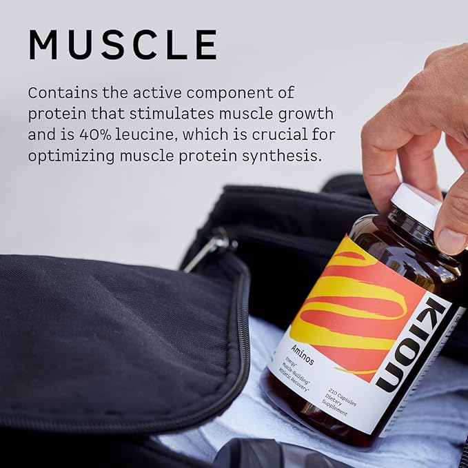 Kion Aminos Essential Amino Acids Capsules | The Building Blocks for Muscle Recovery, Reduced Cravings, Better Cognition, Immunity, and More | 30 Servings