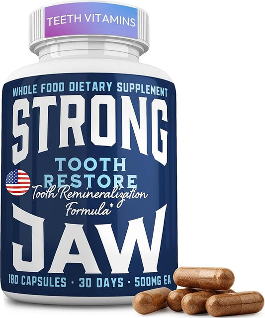 Tooth Restore Supplement for Tooth Remineralization, Teeth Remineralization & Teeth Health, Oral Health Remineralizing Tooth Powder Capsules, Teeth and Gum Vitamins, Remineralize Teeth Vitamins
