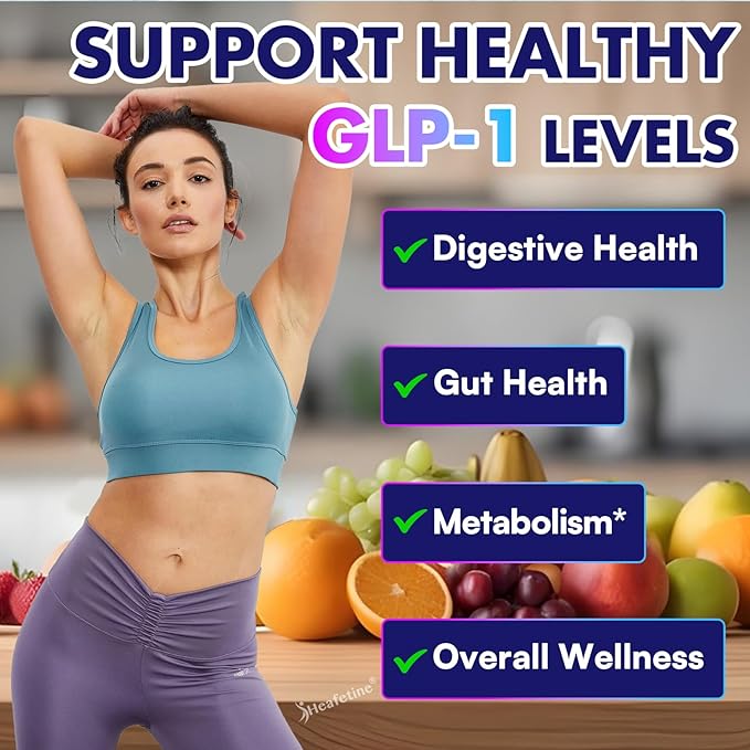 GLP-1 Supplement Support, with Naturally GLP-1 Supplement Probiotic, Hops & Green Tea Extract, GLP 1 Supplement for Gut, Energy, GLP-1 Levels & Overall Health - 120 Capsules