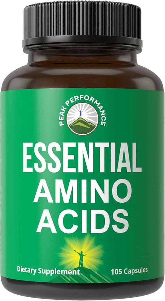 All 9 Essential Amino Acids Supplement. Capsules With 3x More Leucine For Muscle Recovery, Growth. EAA Supplement Better Than BCAA / BCAAS Branched Chain Aminos Acid. USA Tested EAAs Men + Women
