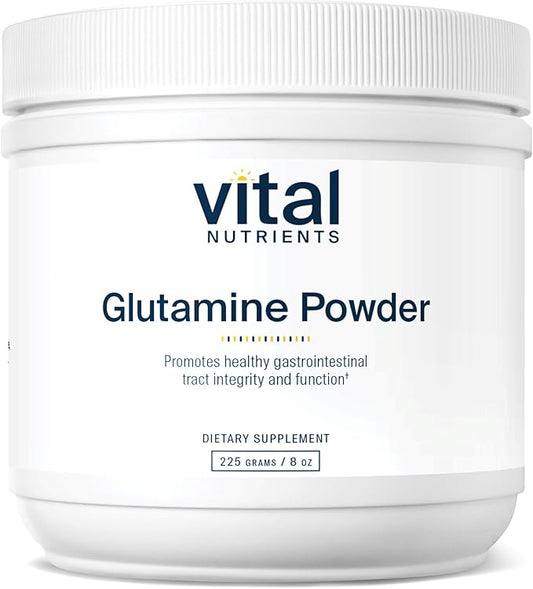 Vital Nutrients Glutamine Powder | 225g L-Glutamine | Healthy Gastrointestinal Tract Function | Gluten, Dairy, Soy Free | Non-GMO | 225g/8 oz L-Glutamine Powder