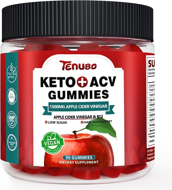 （2 Pack） 90 Count Keto ACV Gummies Formula with 1500MG 180 Count Keto ACV Gummies, Keto ACV Gummies Diet Supplement for Women Men - Low Sugar & Gluten Free