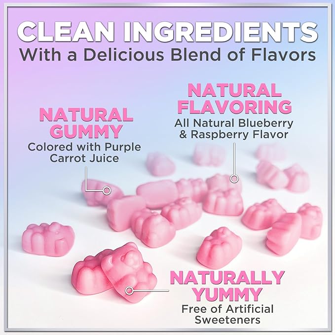 Hello Lovely! Hair Vitamins Gummy with Biotin 5000 mcg Vitamin E & C Support Hair Growth, Premium Vegetarian Non-GMO, for Stronger Beautiful Hair, Skin & Nails Supplement - 60 Bear Gummies