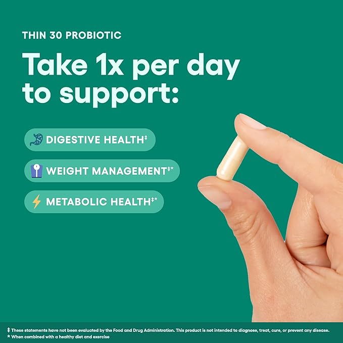 Physician's CHOICE Probiotics for Weight Management & Bloating - 6 Probiotic Strains - Prebiotics - Key ingredient Cayenne & Green Tea - Supports Gut Health - Weight Management for Women & Men - 30 CT