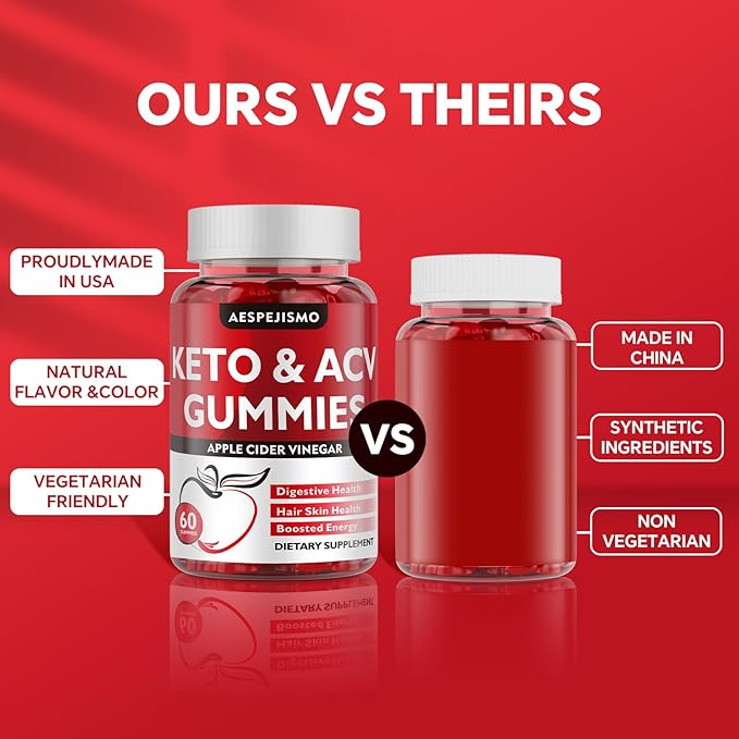 Keto ACV Gummies 1500MG – Premium Apple Cider Vinegar Formula with Pomegranate, Beet Juice, Vitamin B12 B6 – Vegetarian Friendly 180 Gummys