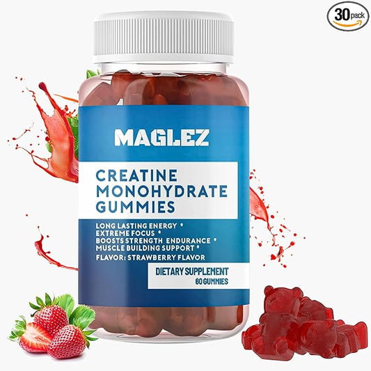 Creatine Monohydrate Gummies for Men & Women (2g/Gummy) Creatine Chews, Creatine Gummies,for Strength and Muscle Builder, Workout Recovery,Anaerobic Endurance,Vegan Creatine, Gluten-Free,No Bloating