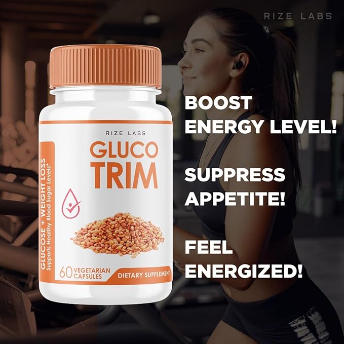 GlucoTrim - GlucoTrim Oral Capsules to Maintain Stable Healthy Levels, All-Natural Blood Dietary Supplement, GlucoTrim Advanced Formula for Optimal Health, Gluco Trim Reviews (60 Capsules)