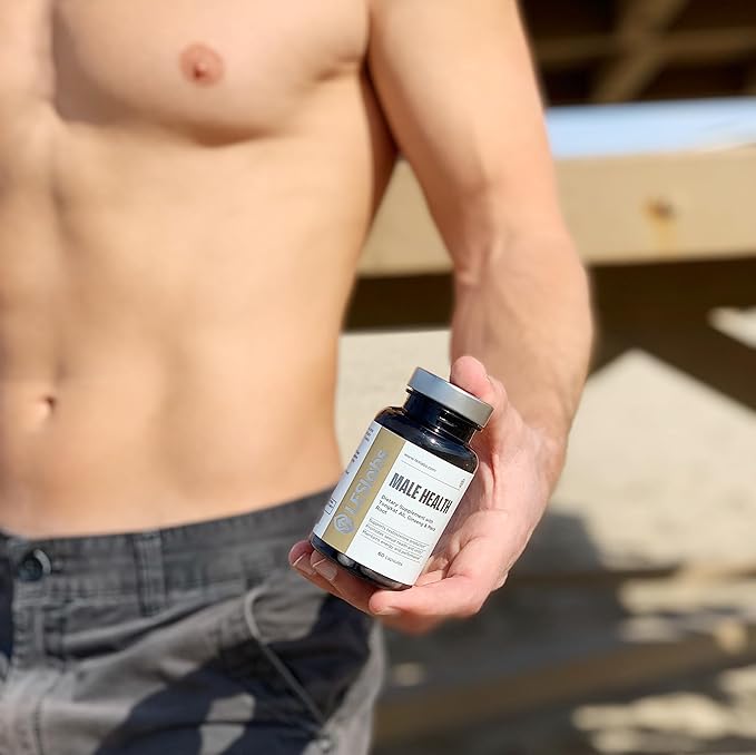 LES Labs Male Health – Enhance Hormone Production, Strength & Vitality, Drive & Endurance – Tongkat Ali, Ginseng, Maca & Boron – Non-GMO Supplement – 60 Capsules