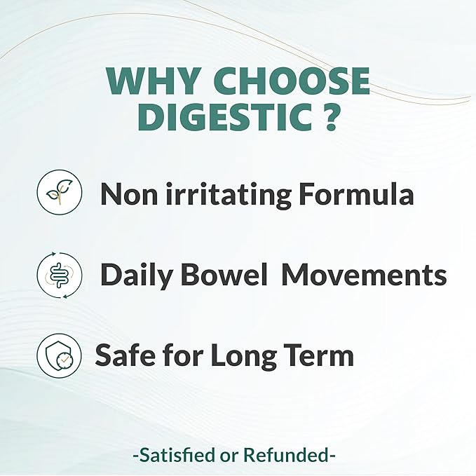 Digestic - Laxative for Constipation Relief, Stool Softener for IBS Severe and Strong Constipation 100% Natural - 180 Capsules - Colon Detox Cleanse, Gas and Bloating Stomach Relief for Adults