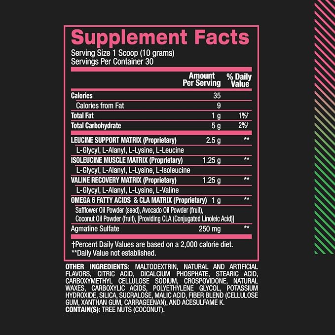 BPI Sports Best BCAA - BCAA Powder Post Workout Sports Drink with Branched Chain Amino Acids for Hydration & Recovery, for Men & Women - Watermelon Ice - 30 Servings