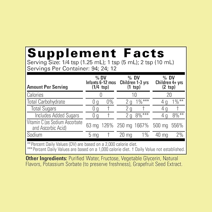 CHILDLIFE ESSENTIALS Liquid Vitamin C - Liposomal Vitamin C Liquid, Pure Vitamin C, Vitamin C for Kids, Liquid Supplement, Immune System Support, Great Taste - Natural Orange, 4 Fl Oz (Pack of 2)