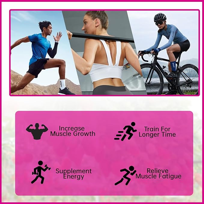 Chewables Creatine Monohydrate for Muscle Strength & Builder, 5000mg Pre-Workout Creatine Monohydrate Gummies for Men & Women, Energy Boost, 60 Count - Strawberry.