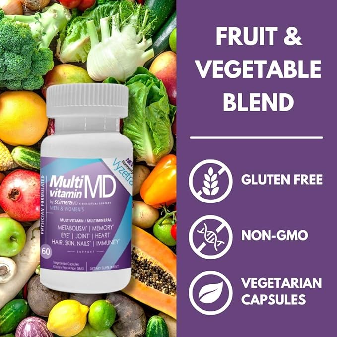 ScimeraMD® MultivitaminMD Full-Spectrum Supplement Capsule with Minerals, Antioxidants, and Superfood Combination for Metabolism, Joint Support, Hair, Skin, and Nails, 60 CT