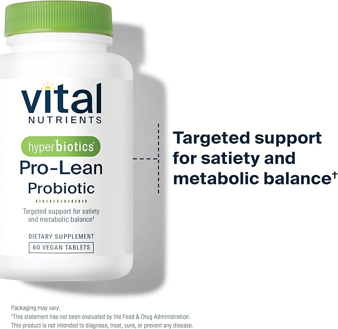 Hyperbiotics PRO Lean Vegan Probiotics for Women and Men | Time Released Probiotic with Orafti P95 Prebiotics | Supports Metabolism and Digestive Health | Gluten, Dairy, and Soy Free | 60 Tablets