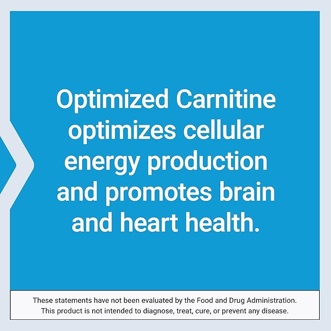 Life Extension Optimized Carnitine, Three Forms of L-carnitine, Promotes Heart & Brain Health, Gluten Free, Non-GMO, Vegetarian, 60 Capsules
