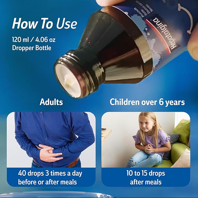 Liver Support Digestive Protector - Liquid Herbal Supplement with Artichoke Extract for Liver Cleanse Detox & Repair - Liver Detox Cleanse Drops with Mint, Boldo & Carrot - 45 ml