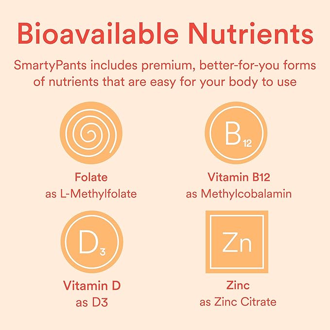 SmartyPants Kids Multivitamin Gummies, Sugar Free: Omega 3 (ALA), Vitamin D3, C, Vitamin B12, B6, Vitamin A, K & Zinc for Immune Support, Erythritol Free, Strawberry Banana, 44 Count (22 Day Supply)
