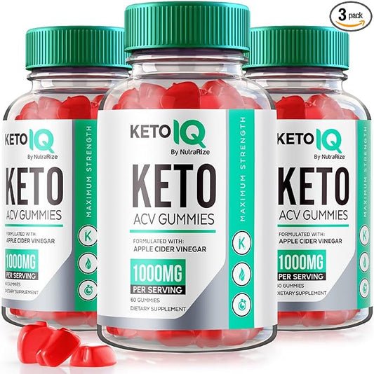(3 Pack) Keto IQ Keto ACV Gummies, Keto IQ Keto ACV Formula for Advanced Weight Loss, Keto IQ Keto Dietary Supplement, Keto IQ Keto + ACV Gummy, KetoIQ Gomitas Reviews (180 Gummies)