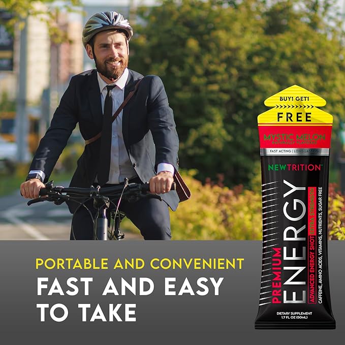 Extra Strength Energy Shots, Caffeine Energy Shots with Vitamin B & Amino Acids, Sugar-Free Vitamin Energy Shot, 1.7 fl oz, Raspberry, 4 Count