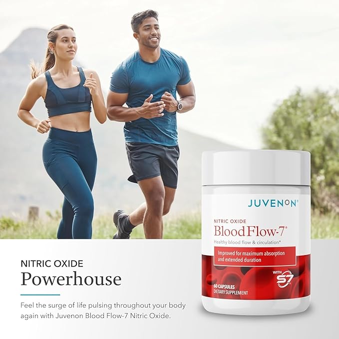 Juvenon BloodFlow-7 Nitric Oxide Supplement with Nitrosigine 60 Count (Pack of 5)
