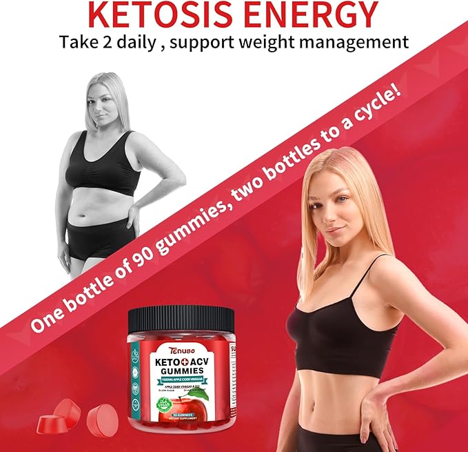 （2 Pack） 90 Count Keto ACV Gummies Formula with 1500MG 180 Count Keto ACV Gummies, Keto ACV Gummies Diet Supplement for Women Men - Low Sugar & Gluten Free