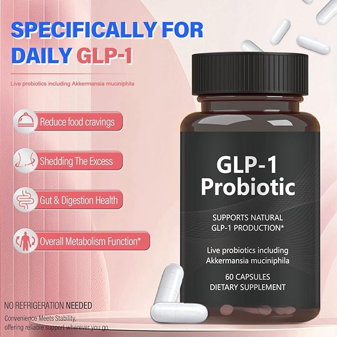 30 PCS G•L•P-1 Probiotic,G•L•P-1 Probiotics for Women & Men,Curbs App & Promotes Feeling of Fullness,Delayed Release,for Men & Women (30 Capsules-1Pack)