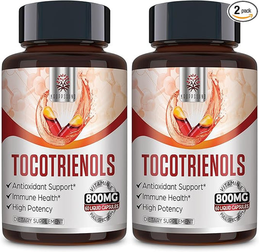 Tocotrienol Supplement Full Spectrum, Cutting-edge Fusion Technology,Tocotrienol Vitamin E-Tocotrienols 800mg,Powerful Antioxidant,Cardiovascular,Highest Absorption Rate -120 Liquid-Filled Capsules