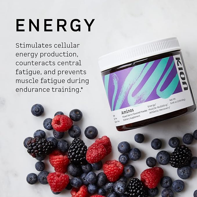 Kion Aminos Essential Amino Acids Supplement - Amino Acid Powder, Amino Energy Powder, Essential Energy Without Caffeine, Essential Amino Acids, BCAA EAA - 30 Servings, Cool Lime