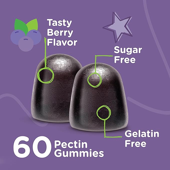 Sambucus Elderberry Gummies for Kids - Sugar Free - Immune Support Supplements with Vitamin C & Zinc, [3-1 Immune Booster] Vegan, Gelatin Free, Gluten Free - Tasty Chewable Berry Flavored Gummy