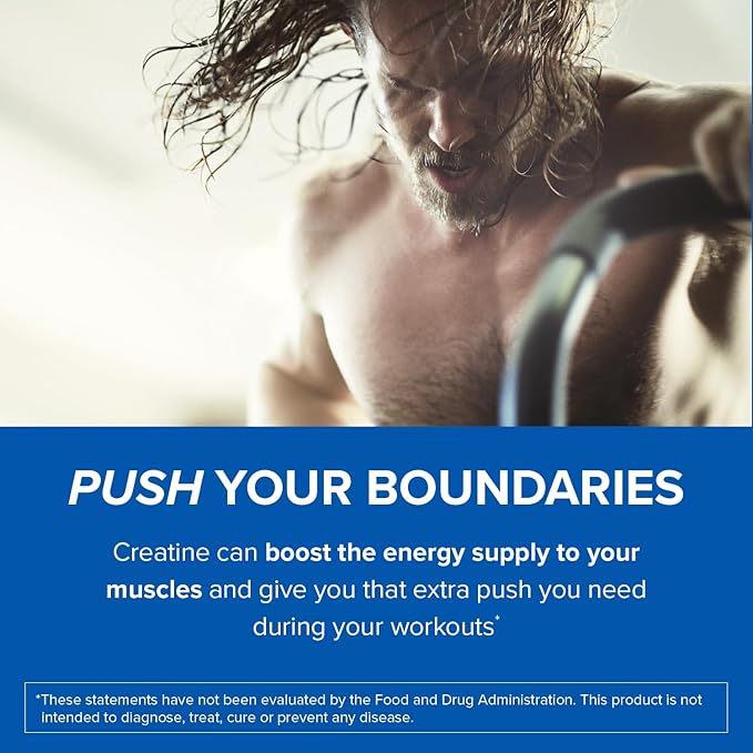 Creatine Monohydrate Powder - NSF Certified for Sport Creatine Supplement to Support Muscle Recovery, Pre + Post Workout Strength and Energy (1 lb / 90 Servings)