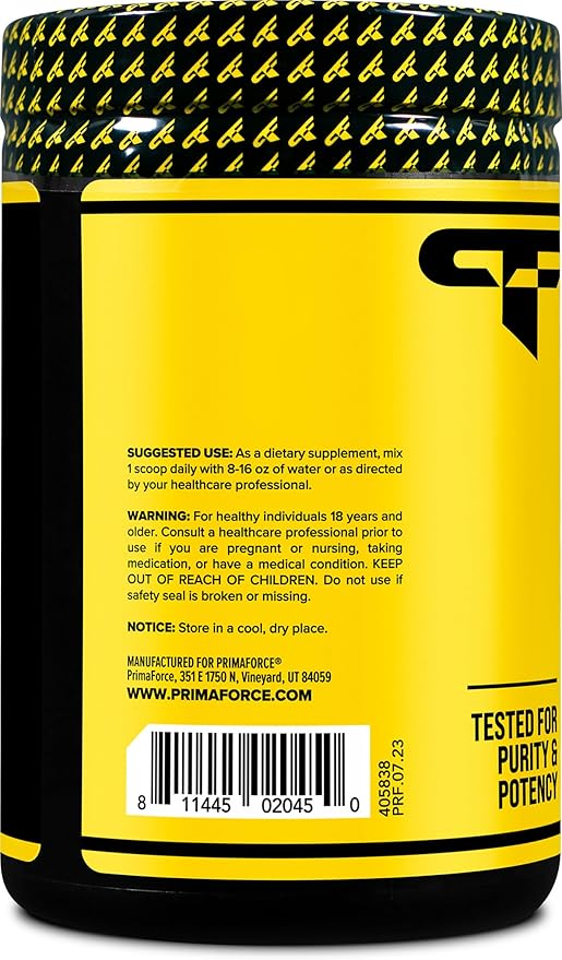 Primaforce BCAA Powder (Watermelon) - 7000MG 2:1:1 BCAAs, 30 Servings, Post-Workout Recovery Drink with Amino Acids and Real Salt for Men & Women