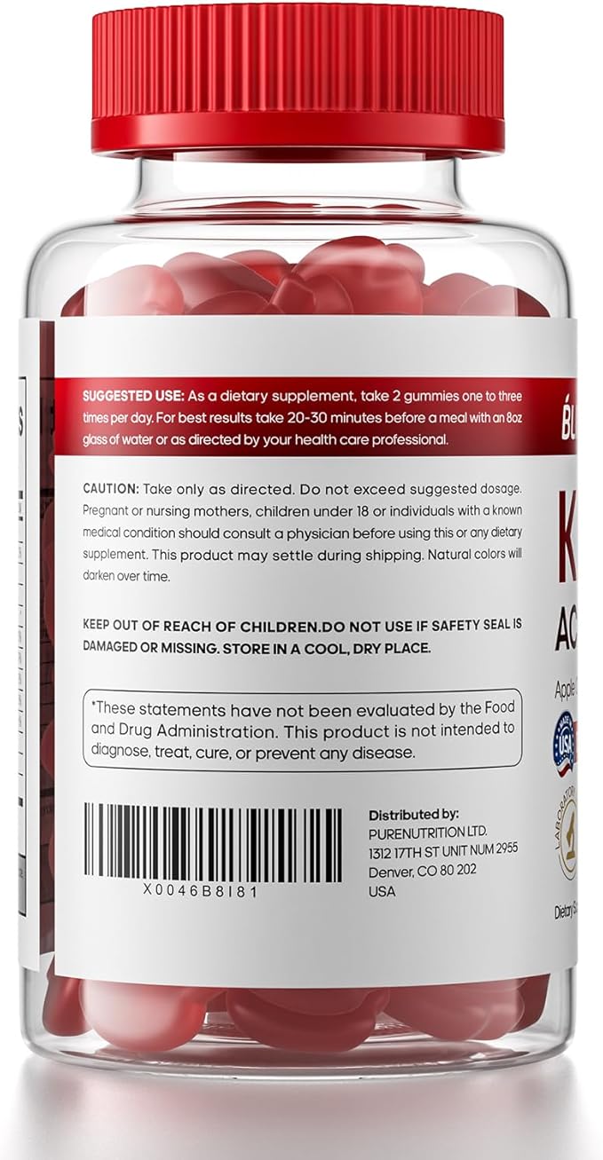 Keto ACV Gummies - Sugar Free Weight Loss Formula with 1500mg Apple Cider Vinegar for Men & Women - Gelatin-Free, Gluten-Free, Vegan & Non-GMO - 90 Count