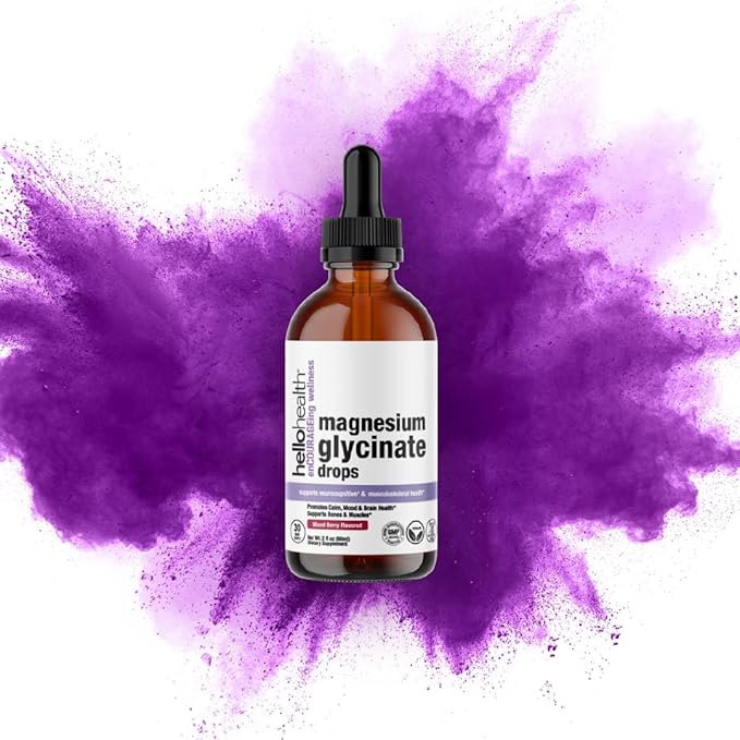 Magnesium Glycinate Liquid Magnesium Supplement Women, Men & Kids – Magnesium Bisglycinate 100 mg for Natural Calm, Muscle Recovery & Joint Support – Magnesium Liquid Vitamins (30 Days) – Berry Flavor