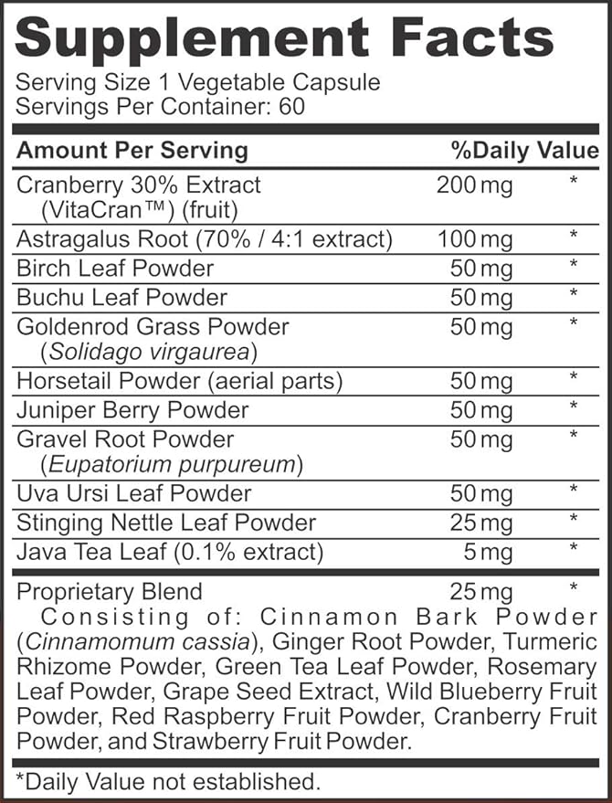 Kidney Cleanse & Kidney Supplement - Cranberry Supplement - Kidney Support Supplement - 60 Capsules