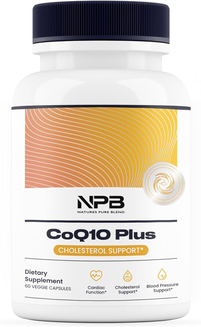 Nature's Pure Blend - COQ10 Plus: COQ10 Nutritional Supplements - Heart Health - Blood Pressure Support - Energy - Antioxidant - Circulation, Immune Support