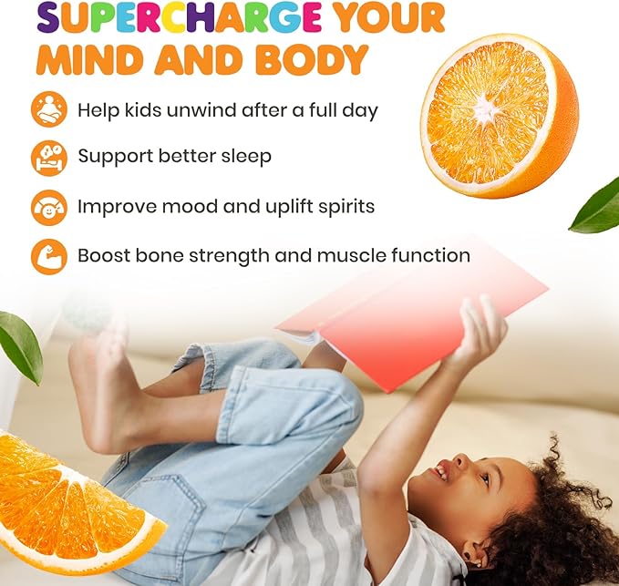 Sugar-Free Calm Magnesium Gummies for Kids and Adults (Orange) - Kids Magnesium Gummies for Relaxation & Sleep Support - Magnesium Citrate Gummies (60 Count)