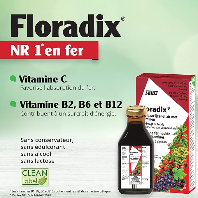 Floradix Liquid Iron and Vitamin Formula 250ml