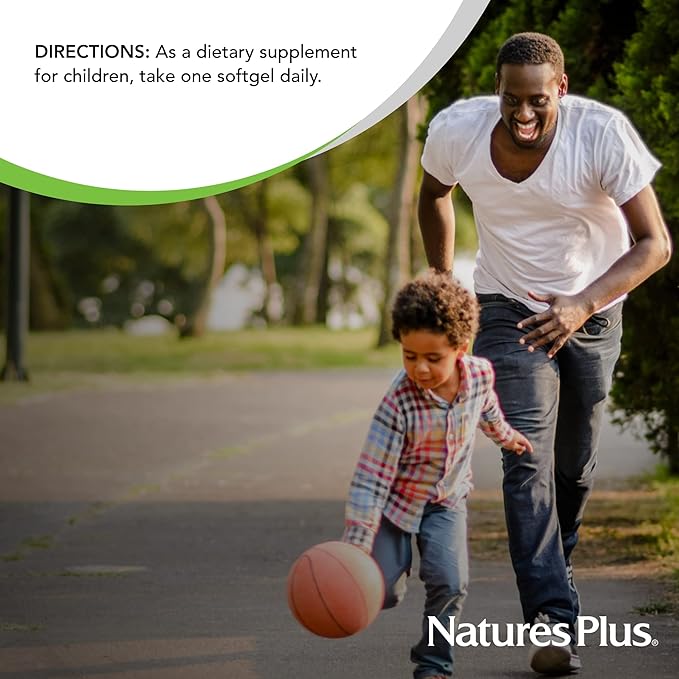 Natures Plus Childrens Vita-Gels - 90 Easy to Swallow Softgels - Natural Orange Flavor - Childrens Multivitamin & Mineral Supplement for Health, Energy - Gluten-Free - 90 Servings