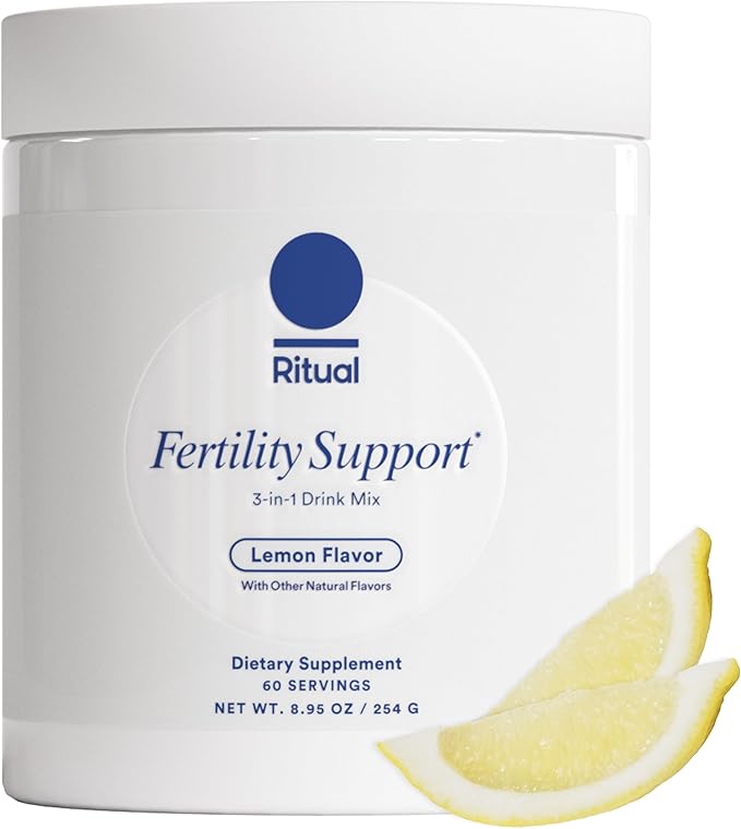 Ritual Fertility Support Supplement 3-in-1 Drink-Mix Formulated to Support Conception Outcomes with Clinically-Studied Ingredients (CoQ10, NAC, Myo-Inositol) and Designed with an OB/GYN. 60 Servings.*